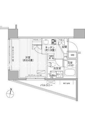 コスモグランス南品川の物件間取画像